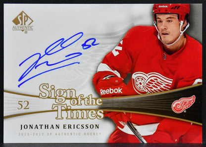 2011-12 SP Authentic Sign of the Times Ericsson SOT-JE Red Wings Auto 9536