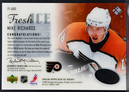 2005-06 Upper Deck Ice Fresh Ice Mike Richards FI-MR Flyers Jersey 2068