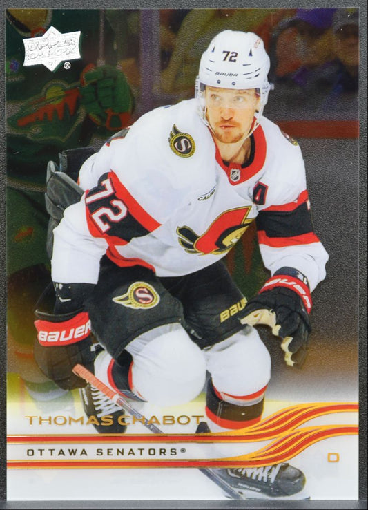 2025-26 Upper Deck Series 1 Clear Cut Thomas Chabot 119 Ottawa Senators 0535