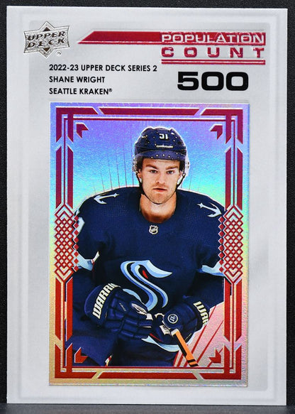2022-23 Upper Deck Population Count 500 Shane Wright PC-47 Seattle Kraken 8235