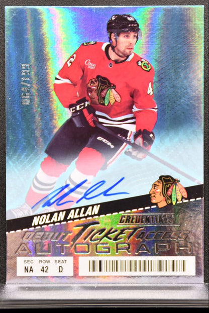 2024-25 UD Credentials Debut Ticket Access Auto Allan RC Auto 064/199 9782