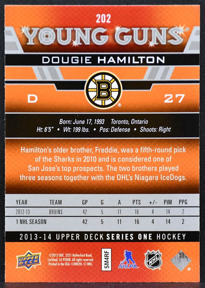2013-14 Upper Deck Young Guns Young Guns Dougie Hamilton 202 Bruins RC 2971