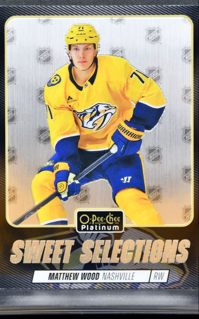 2025-26 O Pee Chee Platinum Sweet Selections Matthew Wood Predators RC 7825