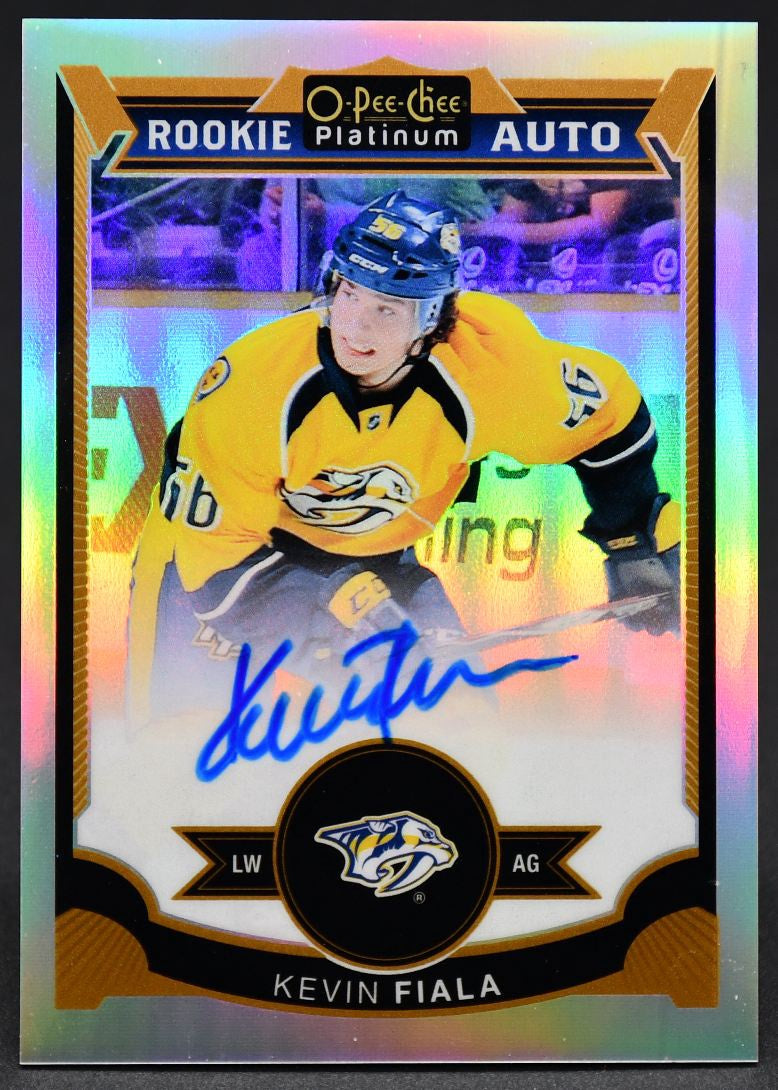 2015-16 OPC Platinum Rainbow Rookie Auto Kevin Fiala 162 RC Auto