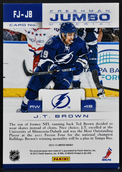 2012-13 Panini Limited Freshman Jumbo  Brown Lightning RC 128/199 Jersey 3695