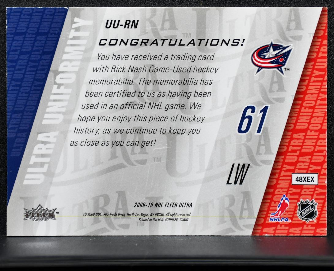 2009-10 Fleer Ultra Uniformity Jersey Rick Nash UU-RN Jersey 2838