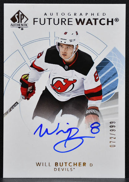 2017-18 SP Authentic Future Watch Auto Will Butcher Devils RC Auto 072/999 1537