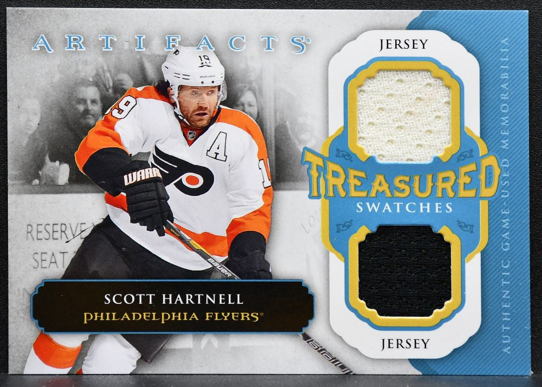 2013-14 UD Artifacts Treasured Swatches Blue Scott Hartnell Flyers Jersey 4898