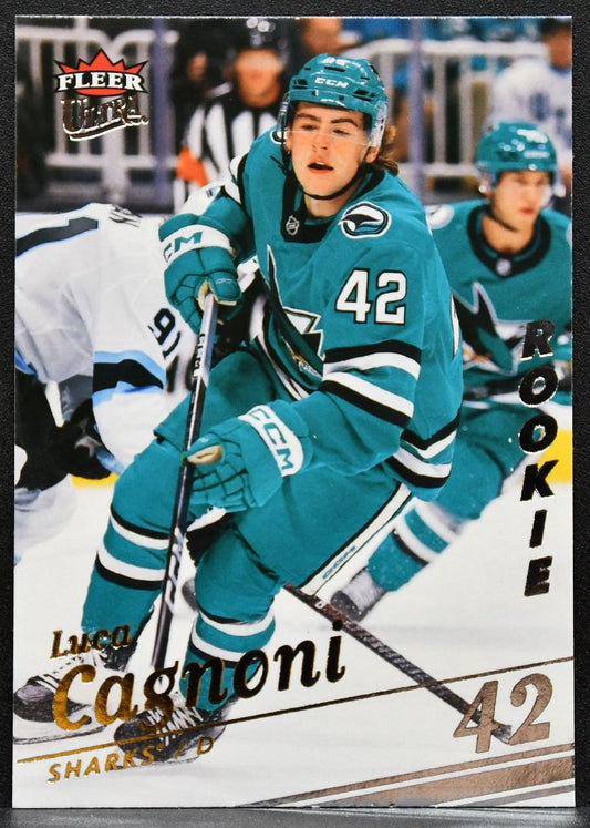 2025-26 Fleer Ultra Rookie Luca Cagnoni 172 San Jose Sharks RC 3905