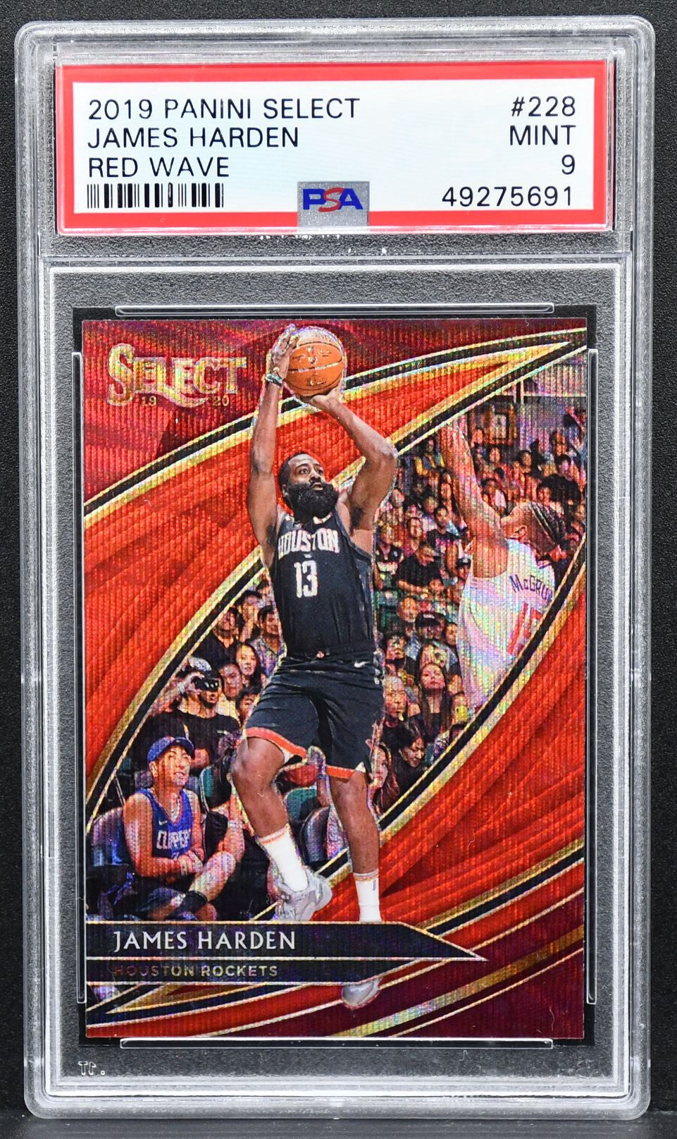 2019-20 Panini Select Basketball - Red Wave James Harden 228 Houston Rockets
