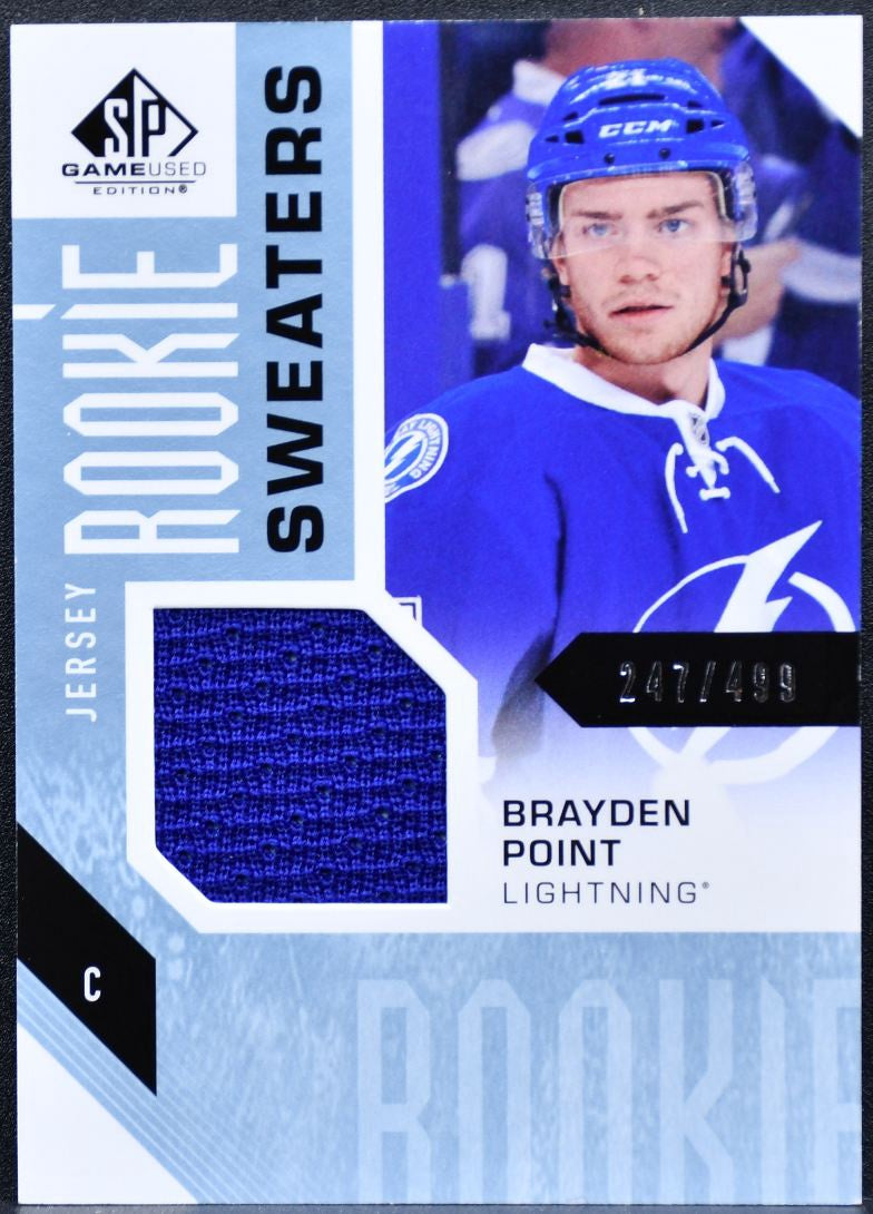 2016-17 SP Game Used Rookie Sweaters Brayden Point Lightning RC /499 Jersey 8990