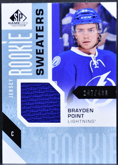 2016-17 SP Game Used Rookie Sweaters Brayden Point Lightning RC /499 Jersey 8990