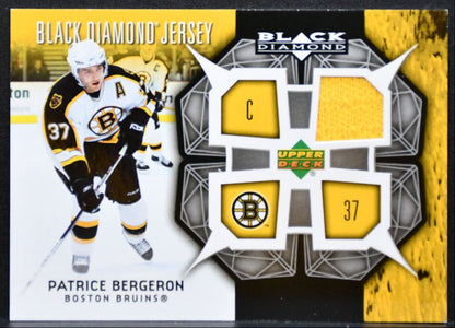 2007-08 Upper Deck Black Diamond Jerseys Patrice Bergeron Bruins Jersey 5388