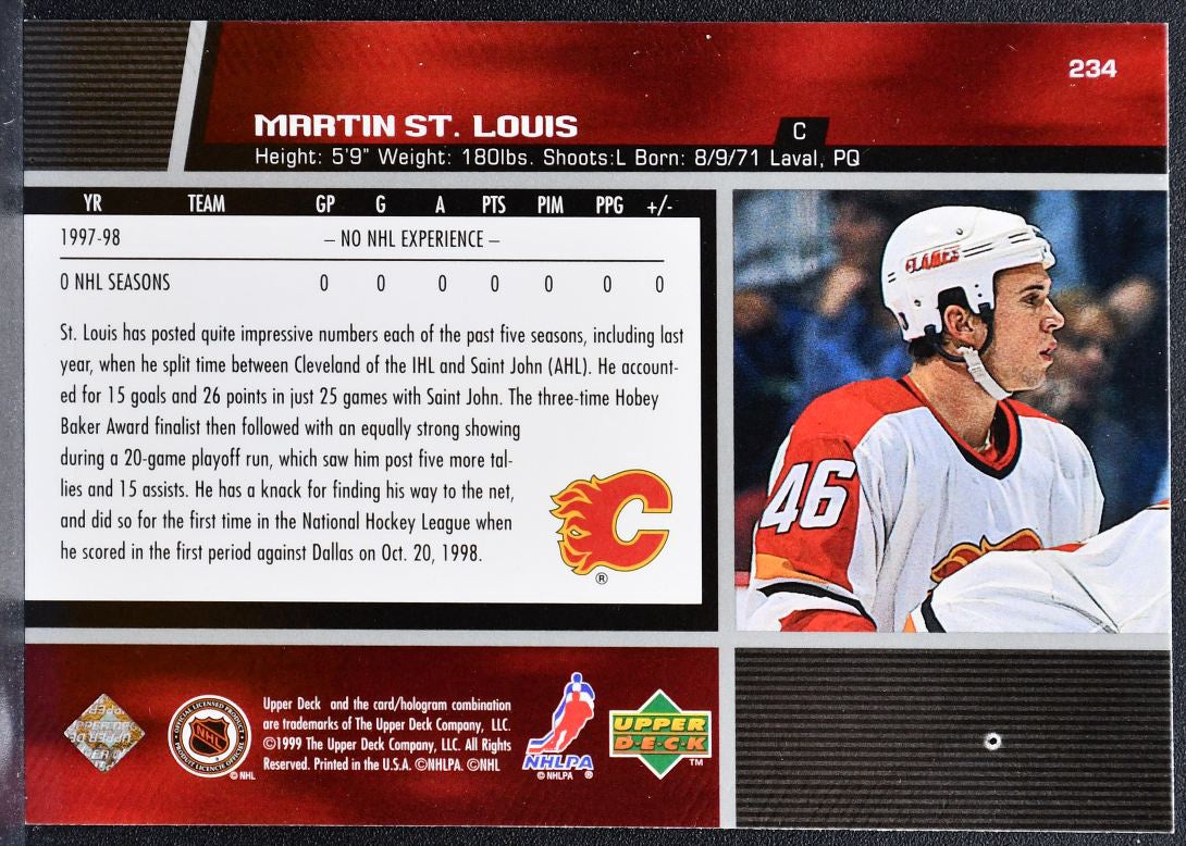 1998-99 Upper DeckGold Reserve Martin St. Louis 234 Calgary Flames RC 8600