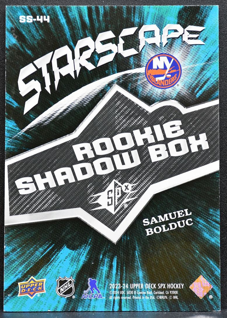 2023-24 SPx Starscape Rookie Shadow Box Samuel Bolduc SS-44 Islanders RC 0627
