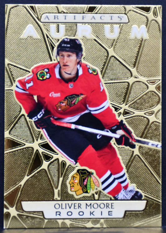 2025-26 Upper Deck Artifacts Aurum Rookie Oliver Moore 32 Chicago Blackhawks RC 1602