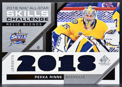 2018-19 SP Game Used 2018 NHL All-Star Skills Blends Rinne 051/125 Jersey 7950