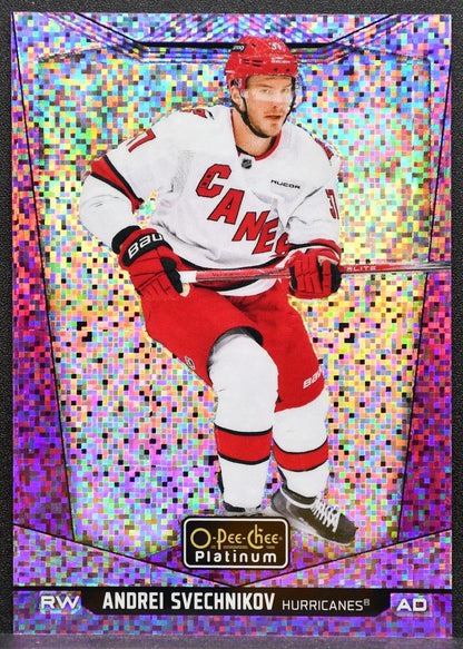 2024-25 O-Pee-Chee Platinum Violet Pixels Andrei Svechnikov Hurricanes 1556