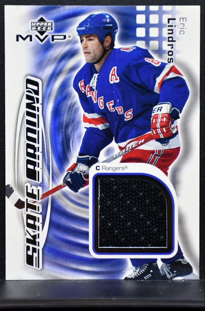 2002-03 Upper Deck MVP Skate Around Jersey Eric Lindros Rangers Jersey 6170