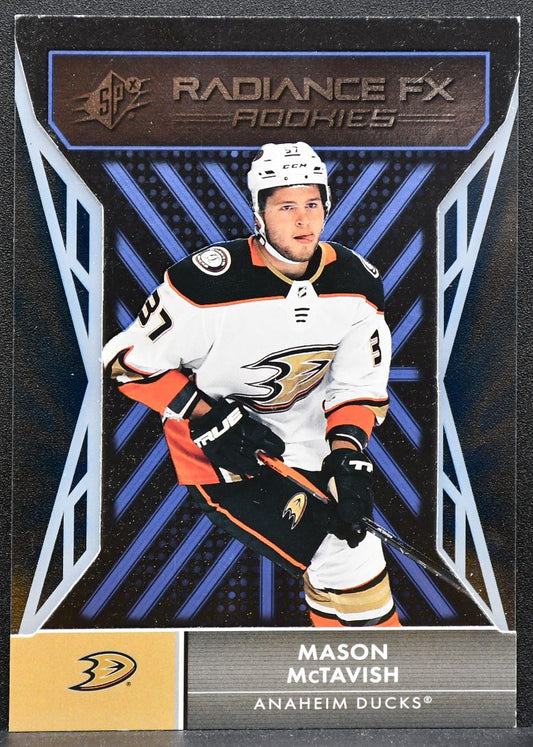 2021-22 SPx Radiance FX Rookies Mason McTavish RFX-92 Anaheim Ducks RC 8815
