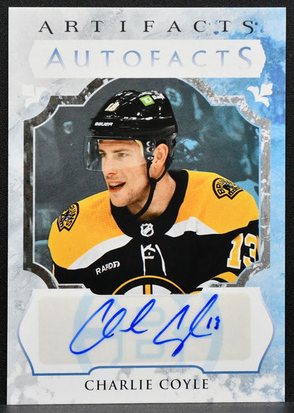 2023-24 Upper Deck Artifacts Auto Facts Charlie Coyle AF-CC Bruins Auto 3147