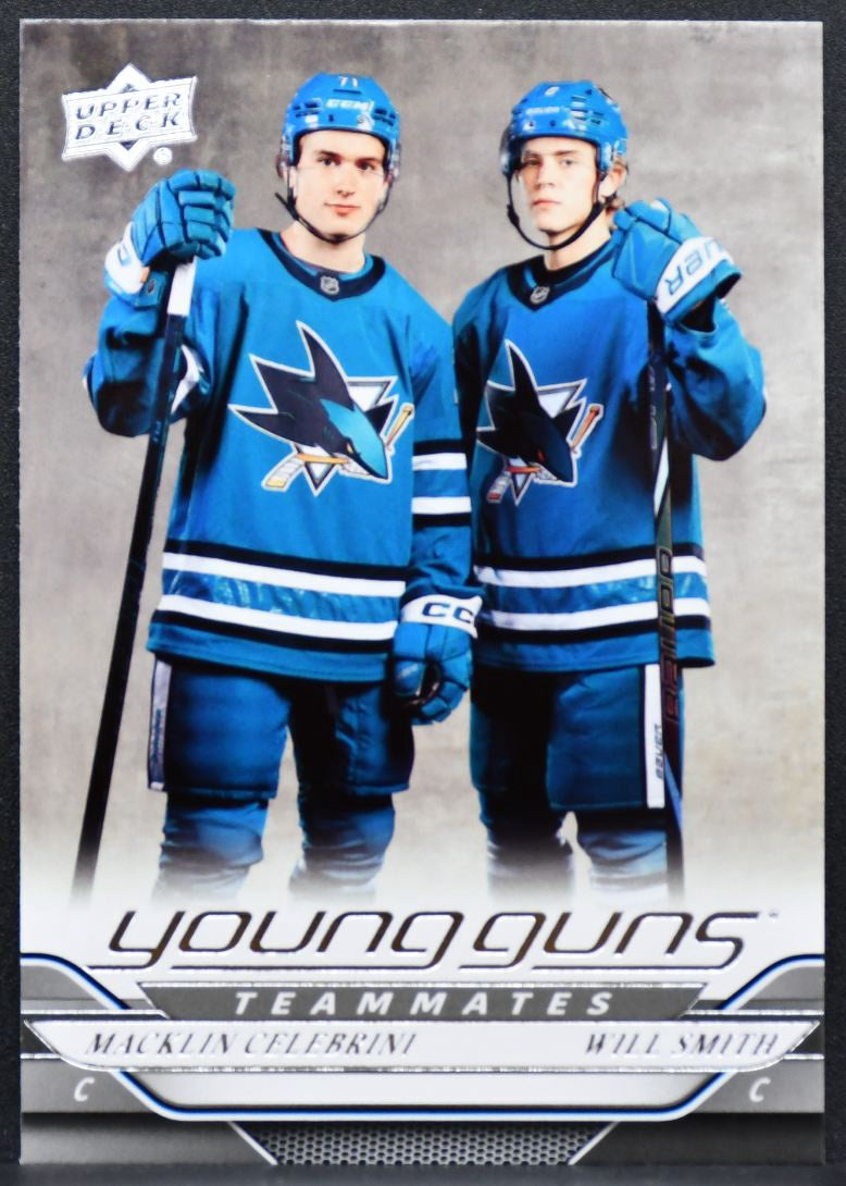 2024-25 UD Series 2 Young Guns Teammates Macklin Celebrini / Will Smith RC 7107