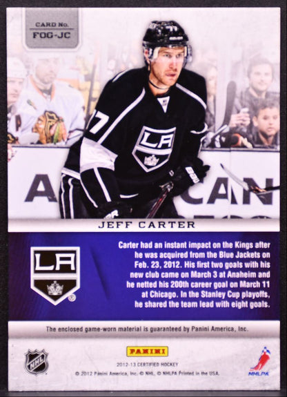 2012-13 Panini Fabric of the Game Mirror Hot Box Carter 63/75 Jersey 5500