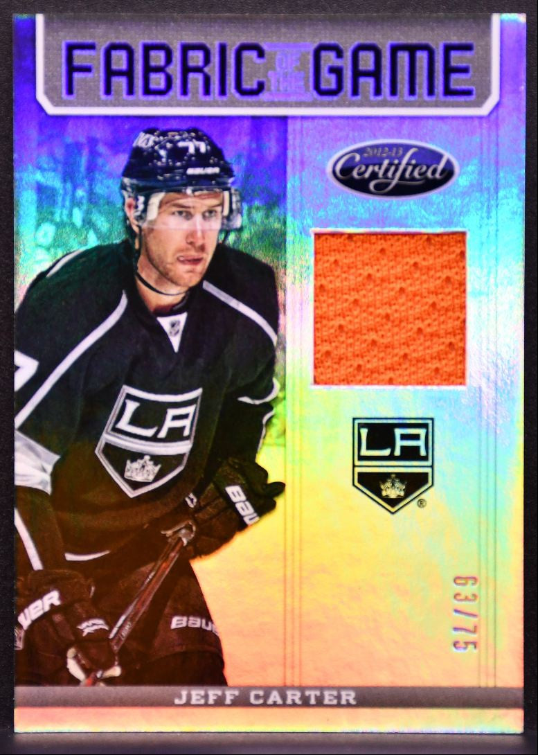 2012-13 Panini Fabric of the Game Mirror Hot Box Carter 63/75 Jersey 5500