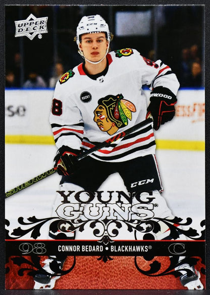 2023-24 UD 2008-09 Tribute Young Guns Connor Bedard T-47 Chicago Blackhawks RC 8310