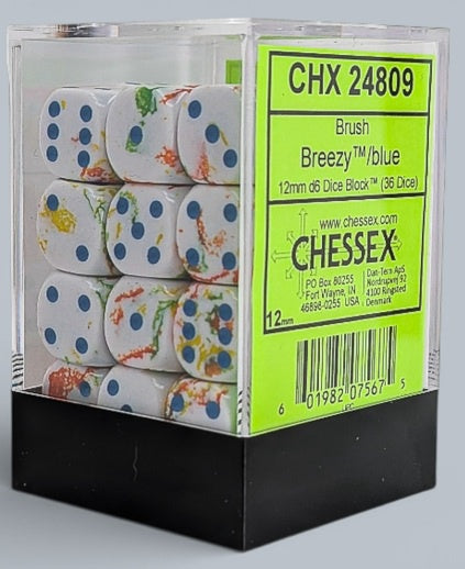 Chessex Brush™ Breezy™/blue 12mm Dice Block™ (24809)