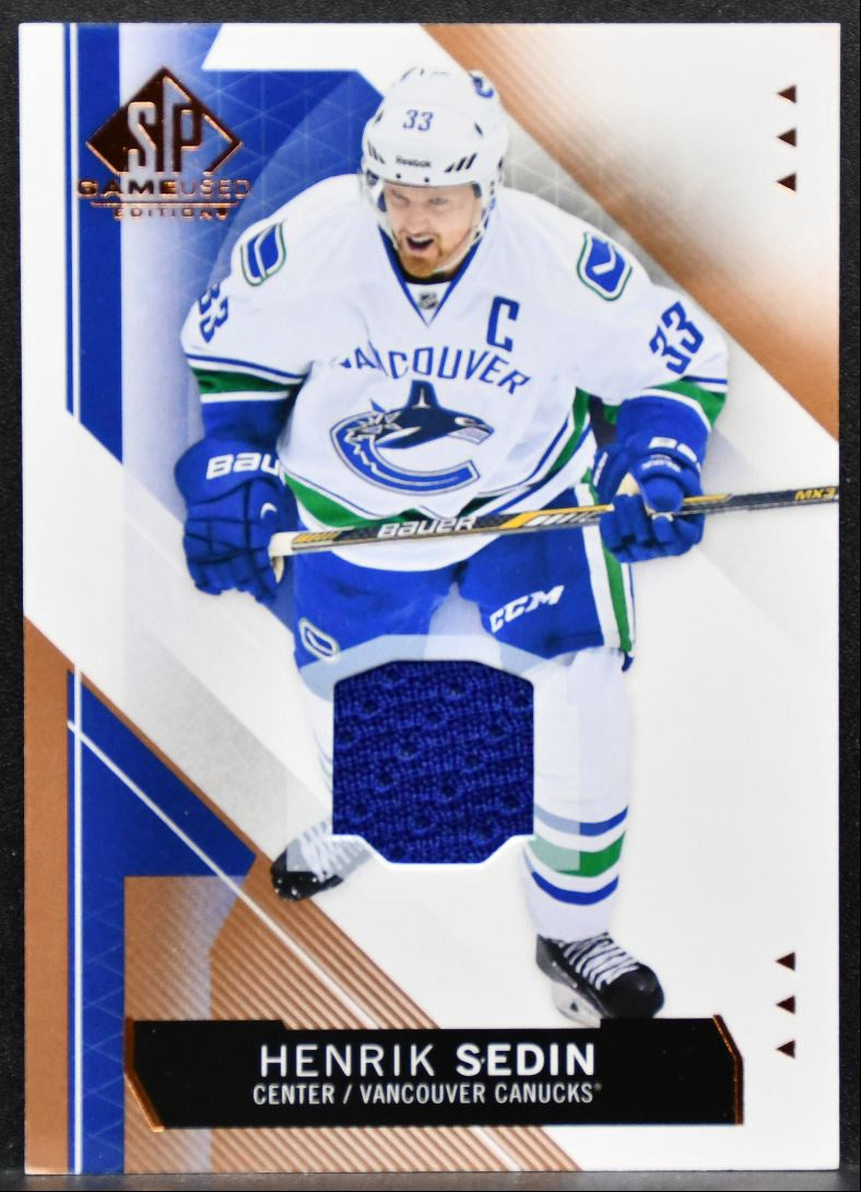 2015-16 SP Game Used Copper Jersey Henrik Sedin 43 Vancouver Canucks Jersey 4015