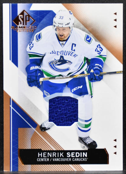2015-16 SP Game Used Copper Jersey Henrik Sedin 43 Vancouver Canucks Jersey 4015