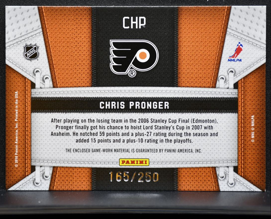 2010-11 Panini Certified Fabric of the Game Chris Pronger /250 Jersey 0506