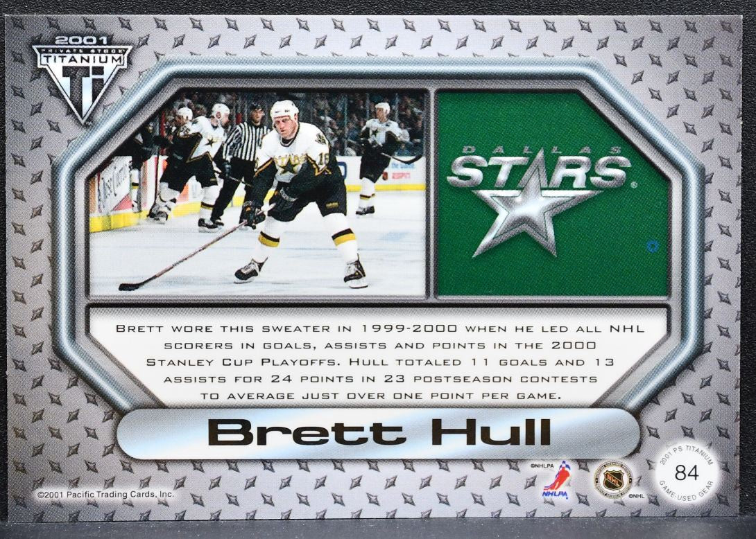 2000-01 Pacific Private Stock Titanium Game-Used Gear Brett Hull Jersey 1304