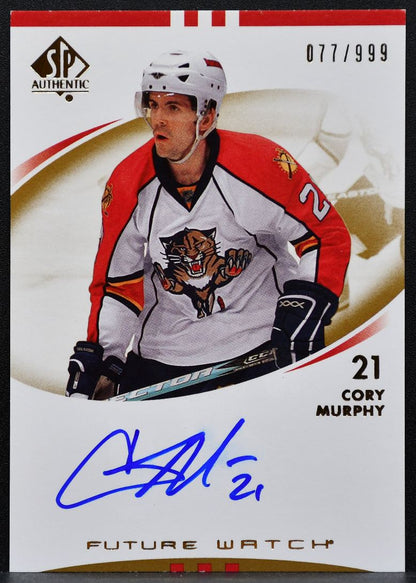 2007-08 SP Authentic Future Watch Auto Cory Murphy Panthers RC Auto 077/999 8214