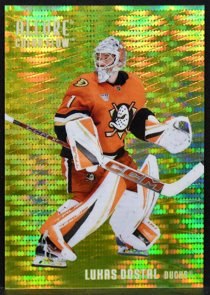 2025-26 UD Allure Color Flow Yellow-Green Spectrum Dostal CF-13 Ducks 54/99 5163