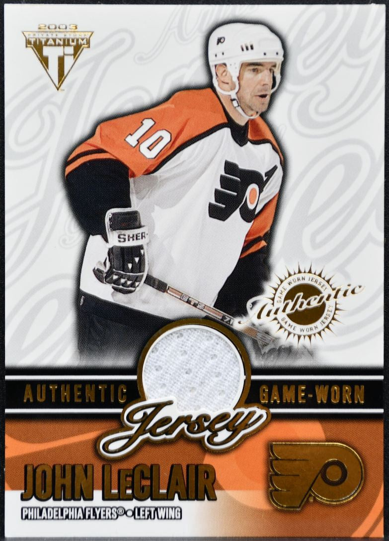 2002-03 Pacific Private Stock Titanium Jerseys John LeClair 52 /942 Jersey 8342