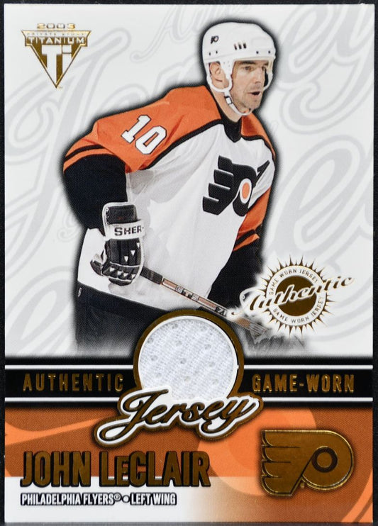 2002-03 Pacific Private Stock Titanium Jerseys John LeClair 52 /942 Jersey 8342