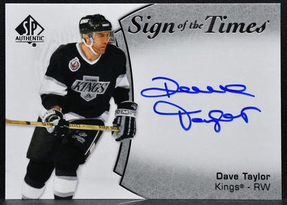 2021-22 SP Authentic Sign of the Times Dave Taylor SOTT-DV Kings Auto 3208