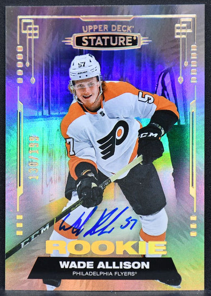 2021-22 UD Stature RC Auto Wade Allison 118 Philadelphia Flyers RC Auto 130/199 5556