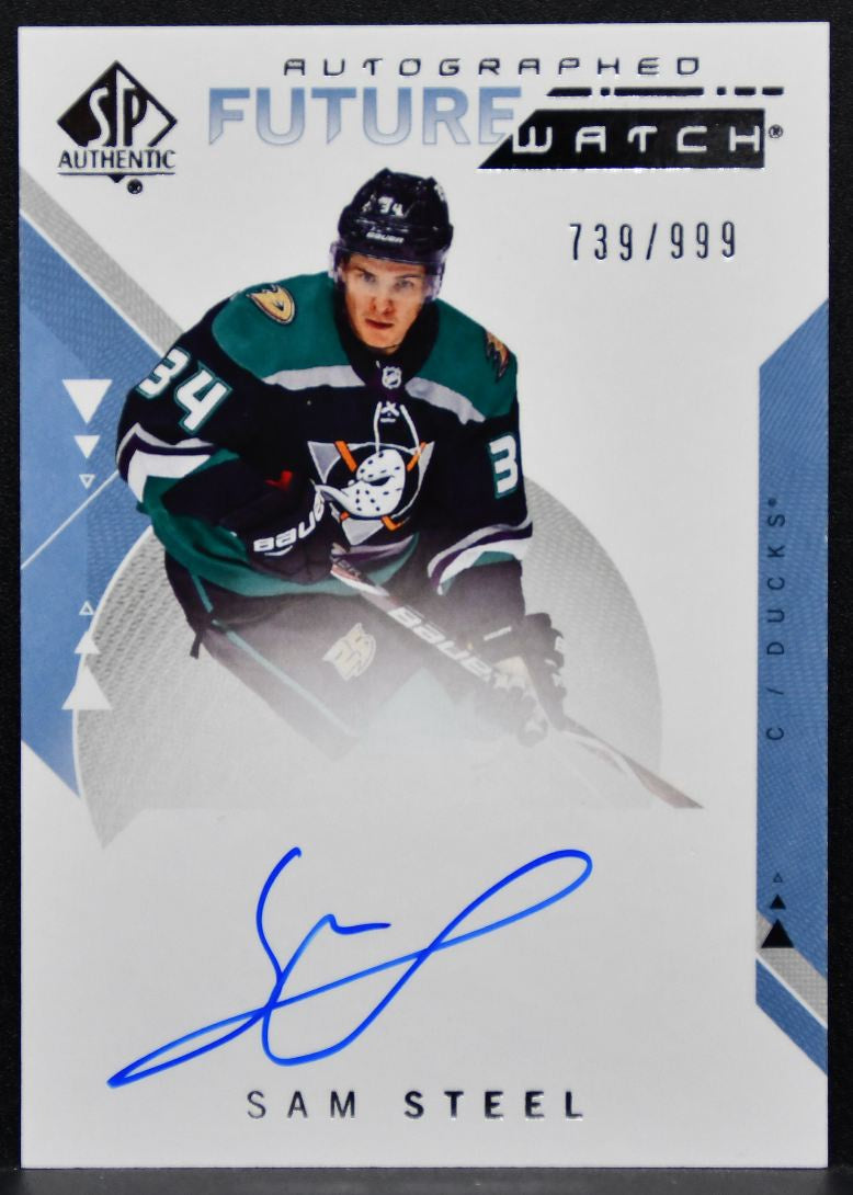 2018-19 SP Authentic Future Watch Auto Sam Steel RC Auto 739/999 7294