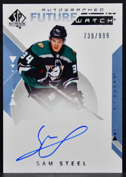 2018-19 SP Authentic Future Watch Auto Sam Steel RC Auto 739/999 7294