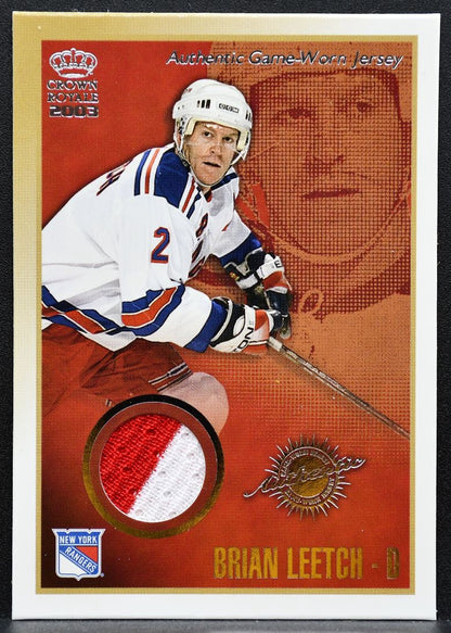 2003-04 Pacific Crown Royale Jersey Brian Leetch 13 Rangers 692/762 Jersey 5048