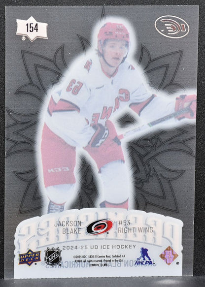 2024-25 Upper Deck Ice Premieres Jackson Blake 154 Hurricanes RC 955/999 1433