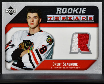 2005-06 Upper Deck Rookie Threads Brent Seabrook RT-BS Blackhawks RC Jersey 0931