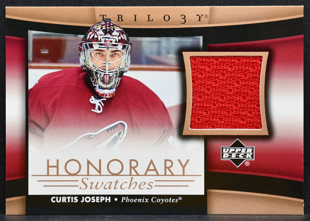 2005-06 UD Trilogy Honorary Swatches Curtis Joseph Phoenix Coyotes Jersey 7844
