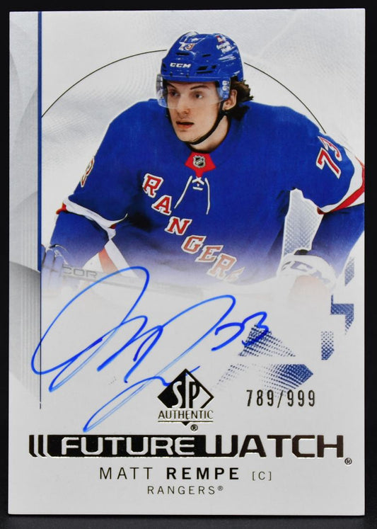 2024-25 SP Authentic Future Watch Autograph Matt Rempe 109 RC Auto 789/999