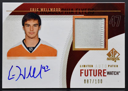 2010-11 SP Authentic Limited Future Watch Auto Patch Wellwood 266 RC 087/100