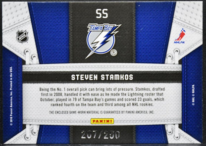 2010-11 Panini Certified Fabric of the Game Steven Stamkos SS /250 Jersey 4399