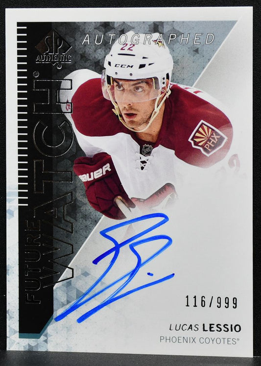 2013-14 SP Authentic Future Watch Auto Lucas Lessio 301 RC Auto 116/999 9668